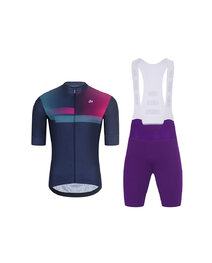 HOLOKOLO maillot corto y pantalón corto - SPECTRO - púrpura/azul